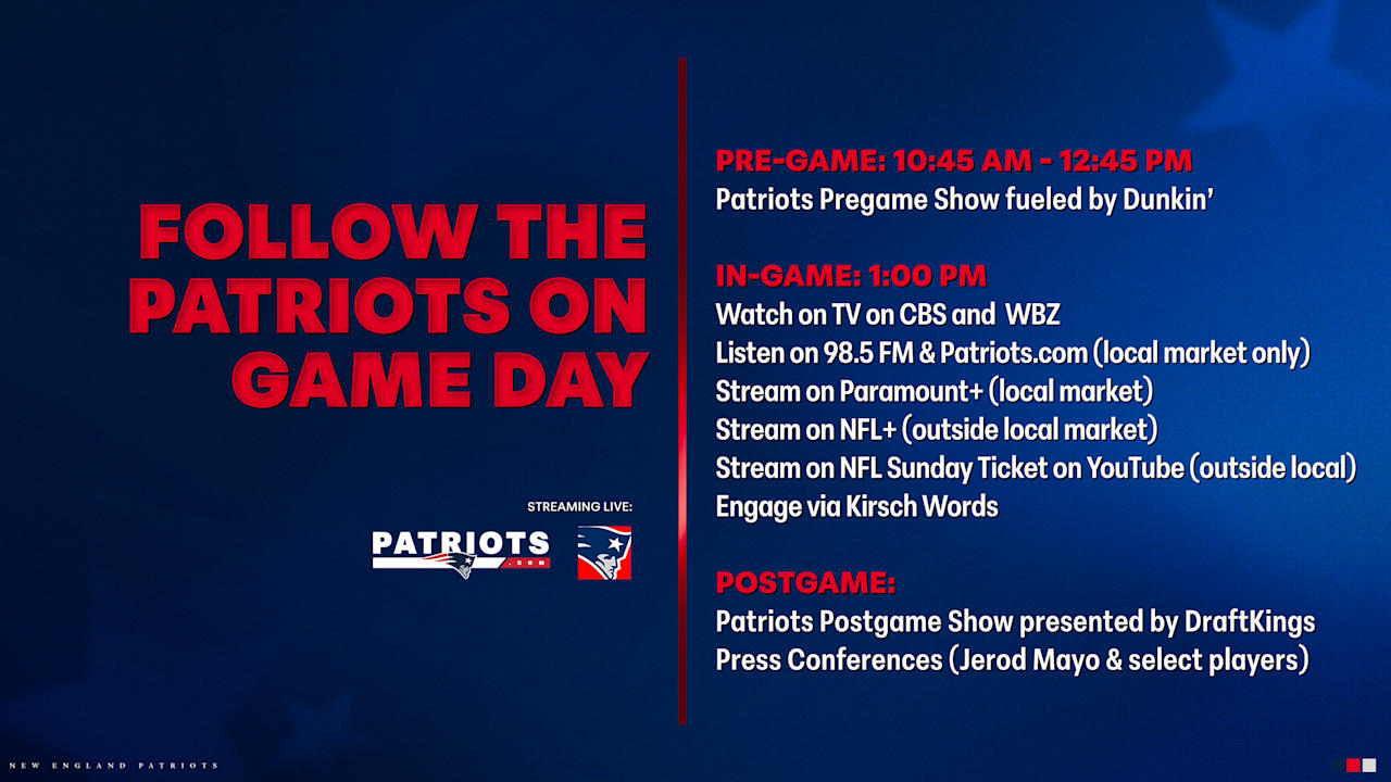 How to Watch/Listen: Bills at Patriots