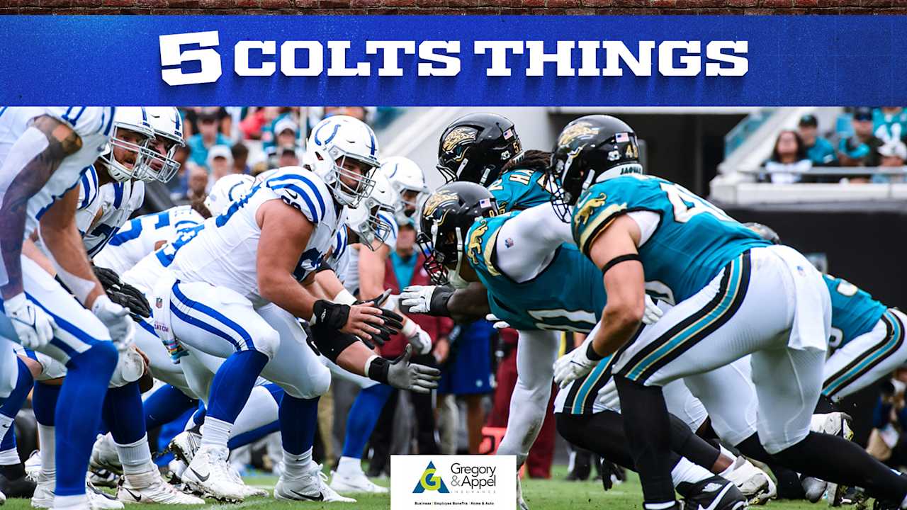 Joe Flacco meets Jaguars' challenge, defense searching for answers, Alec Pierce's reputation grows, Quenton Nelson on Will Fries' injury