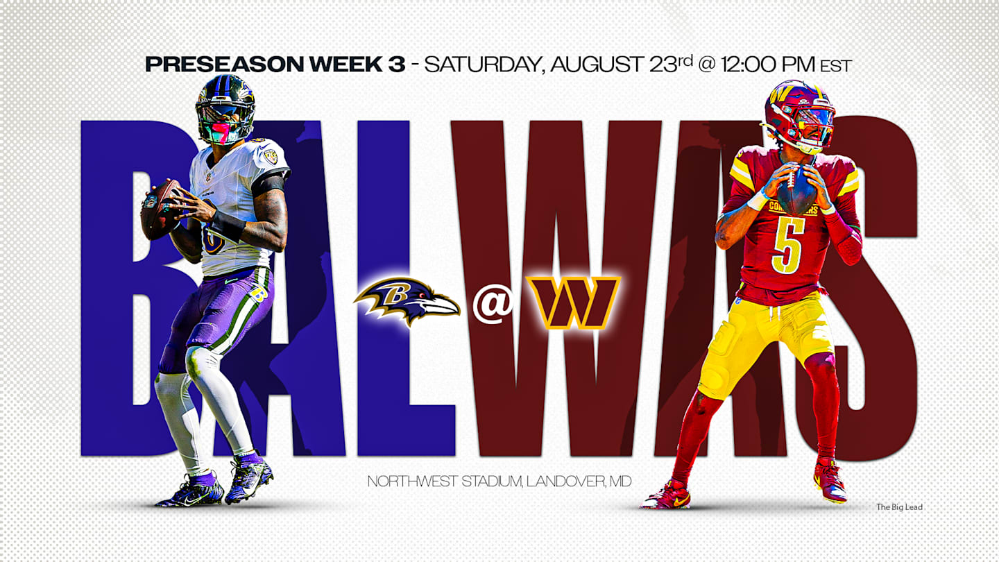 Live Stream Baltimore Ravens vs Washington Commanders for Free: TV Channel, Time, How