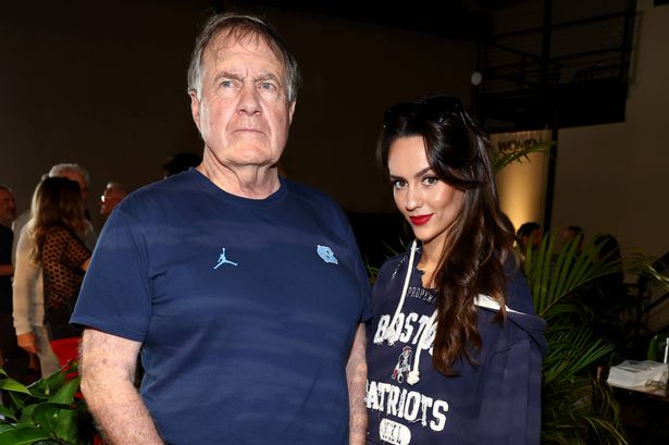 NEW ORLEANS, LOUISIANA - FEBRUARY 08: (L-R) Bill Belichick and Jordon Hudson attend Michael Rubin's 2025 Fanatics Super Bowl Party at The Sugar Mill on February 08, 2025 in New Orleans, Louisiana. (Photo by Mike Coppola/Getty Images for Fanatics)