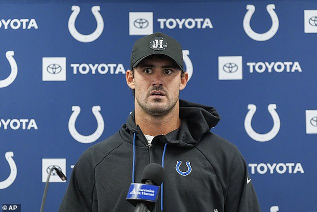 Daniel Jones signed a one-year, $14 million contract with the Colts during the offseason