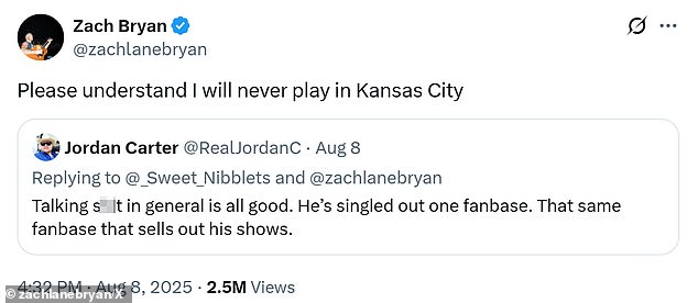 Bryan responded to one particular comment after seeing several of his fans getting into a heated debate underneath his tweet