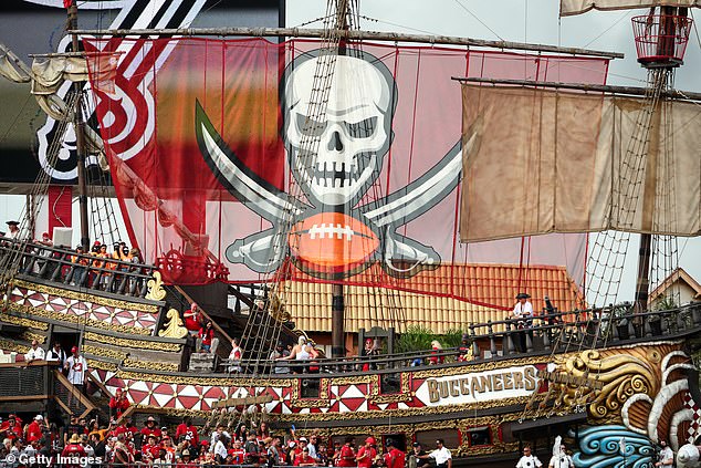 The Raymond James Stadium boasts a unique feature in the form of a functioning pirate ship