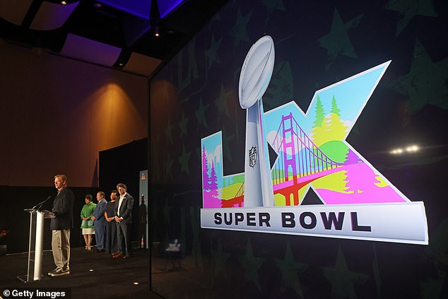 The Super Bowl 60 logo has five different colors represented, with mostly blue and purple