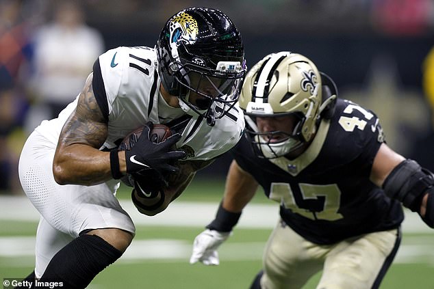 On the field, meanwhile, the Saints managed to salvage a 17-17 tie with the Jaguars
