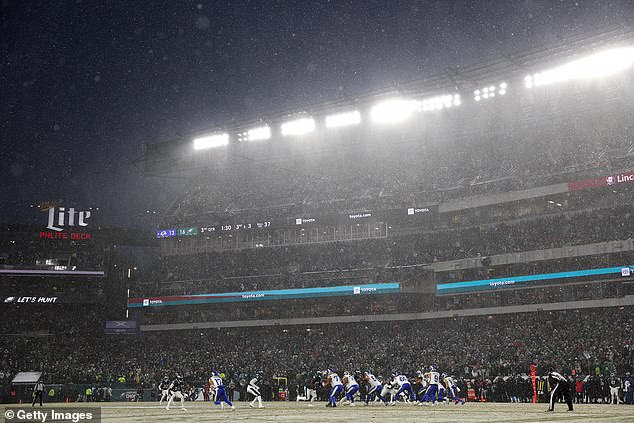 It's a very open stadium prone to being battered by the elements - including snow