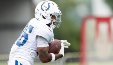 Colts RB Salvon Ahmed carted off field with severe leg injury following hip-drop tackle