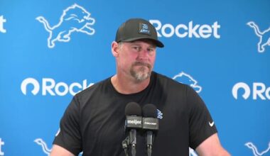 Detroit Lions head coach Dan Campbell shares injury updates, camp progress, lessons learned