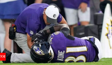 Ravens rookie Bilhal Kone suffers brutal injury during NFL preseason game, carted off with air cast on leg | NFL News
