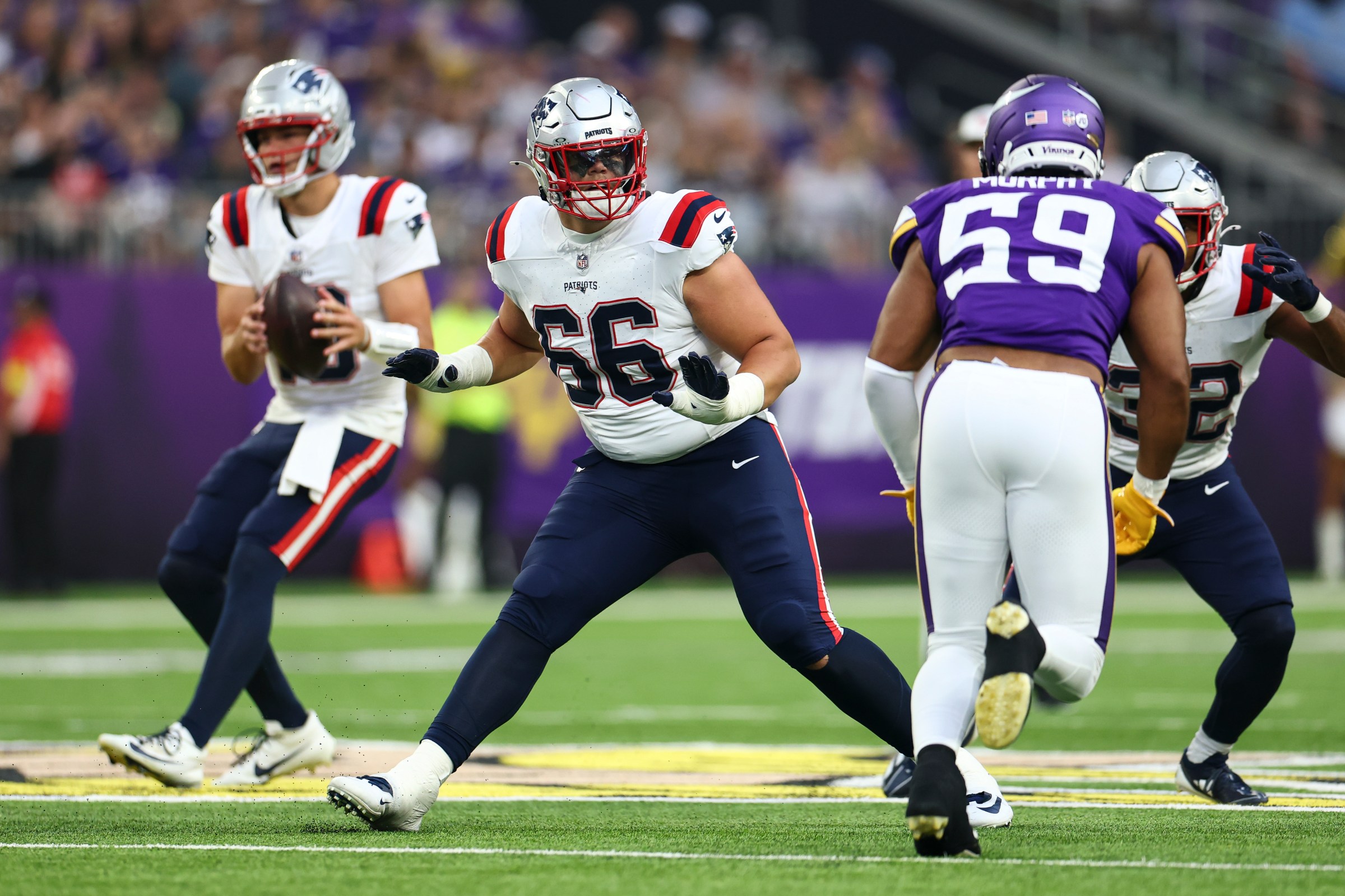 Patriots news 8/18/25: Pats-Vikings breakdown; O-line still in flux