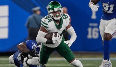 Jets' Stone Smartt's block on the Giants' Abdul Carter goes viral