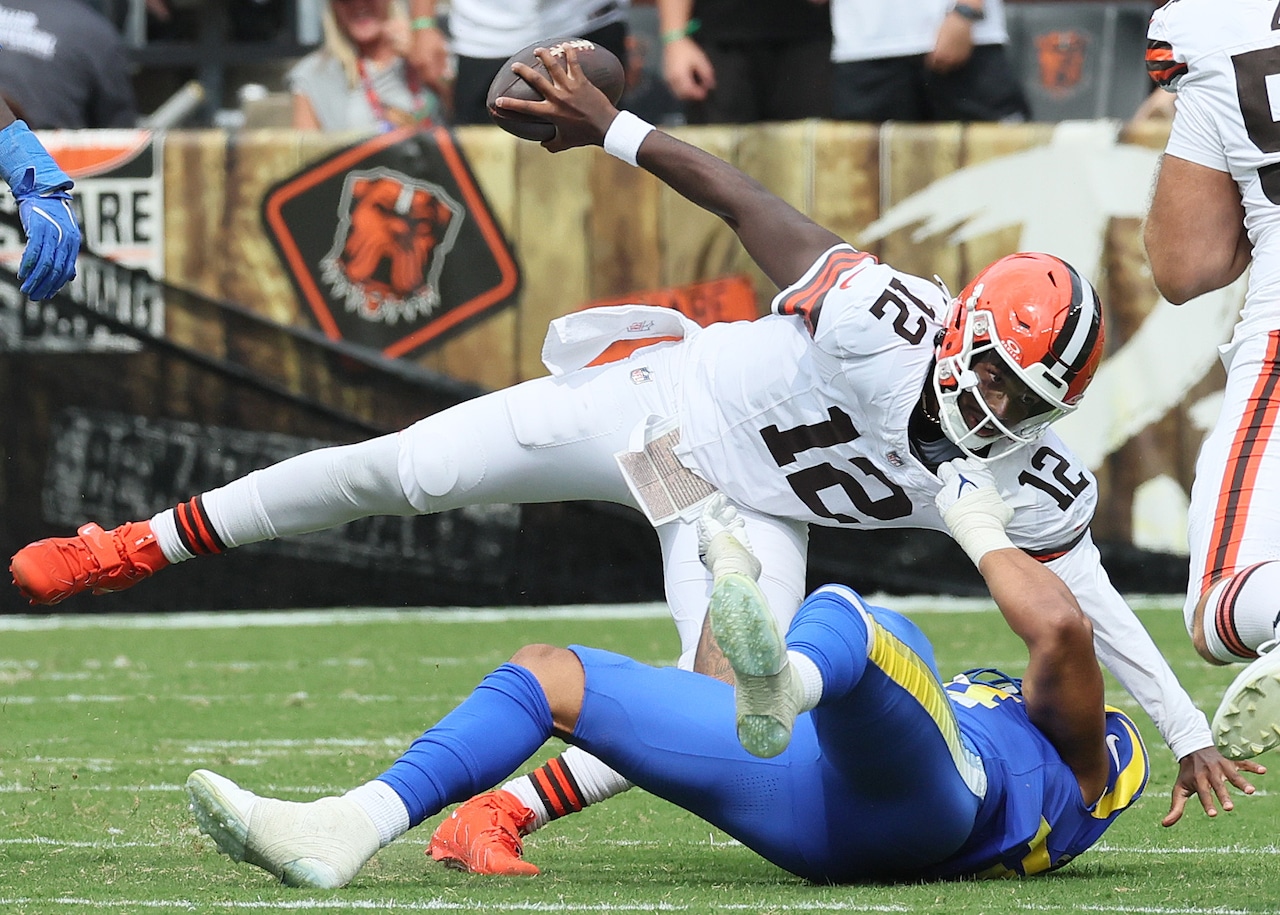 Cleveland Browns vs. Los Angeles Rams in preseason game