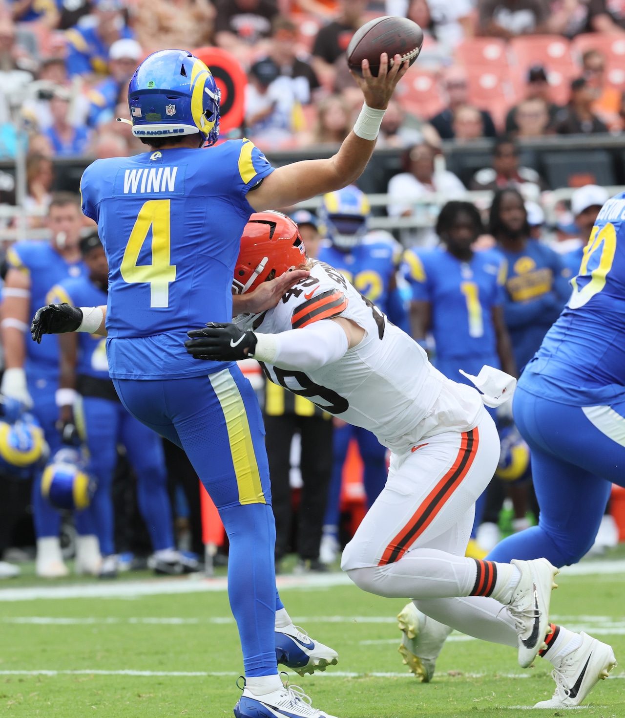 Cleveland Browns vs. Los Angeles Rams in preseason game