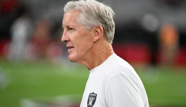 Las Vegas Raiders coach Pete Carroll