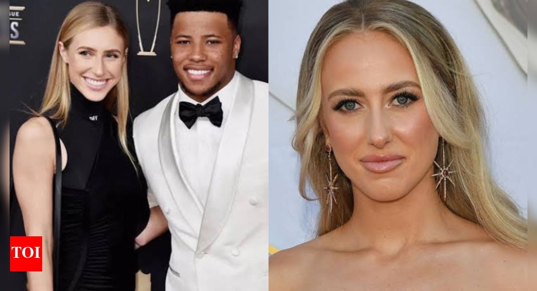 Saquon Barkley's fiancée Anna Congdon compliments Brittany Mahomes blonde look after SI model posts in Chiefs merch | NFL News