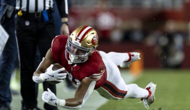 49ers injury updates: Isaac Guerendo hurt his shoulder at practice