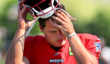 Patriots training camp recap: Drake Maye streak ends in turnover-filled practice