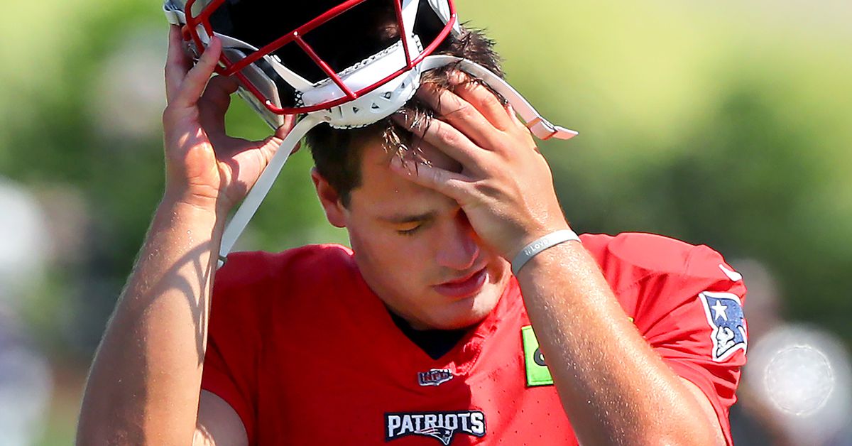 Patriots training camp recap: Drake Maye streak ends in turnover-filled practice