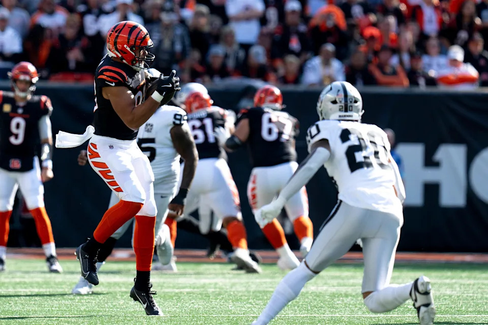 Erick All is expected to miss the 2025 season for the Bengals after an ACL tear in Week 9 of his rookie year.