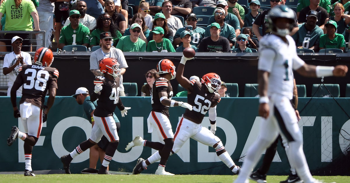 Pick-6 leads Browns to win over Eagles in preseason game with Shedeur Sanders sidelined