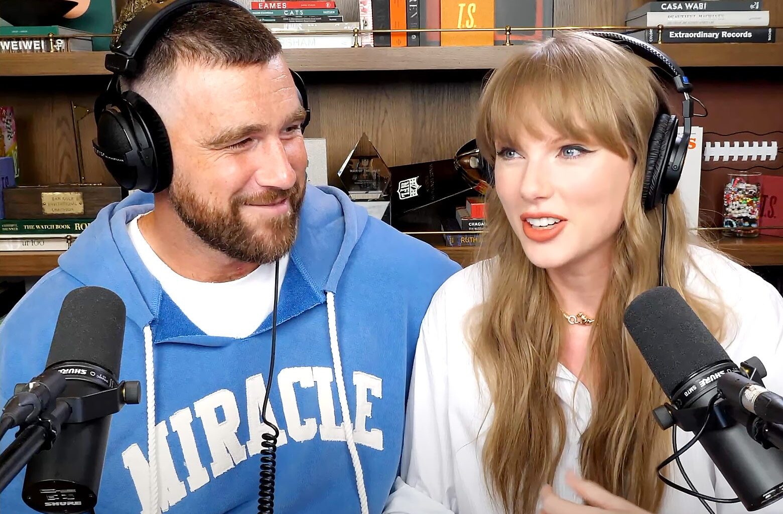Taylor Swift and Travis Kelce’s podcast revealed much more than a new album.