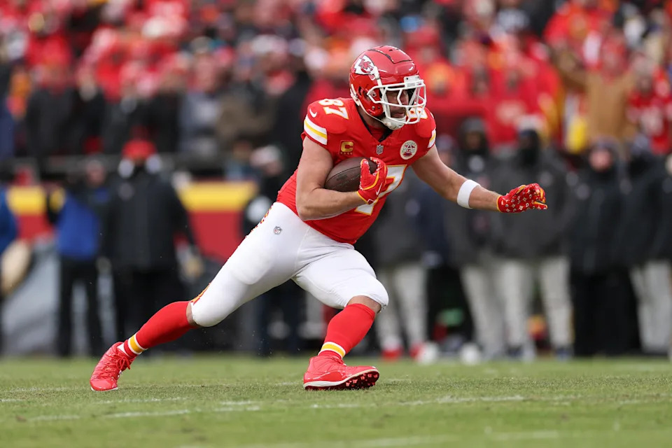 Travis Kelce is one of the big-name tight ends who illustrates how much the position has evolved this century. (Photo by Logan Bowles/Getty Images)