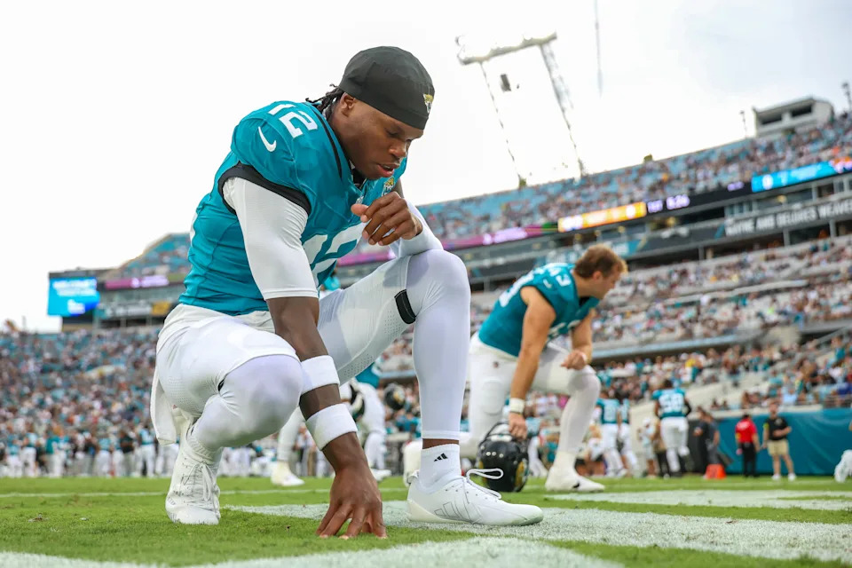 Travis Hunter Jr.'s rookie cards are already selling for big money. (Photo by Logan Bowles/Getty Images)