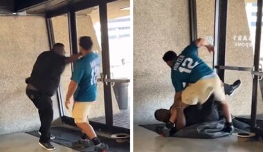 Jaguars Fan and Saints Supporter Brawl at Preseason Game, on Video