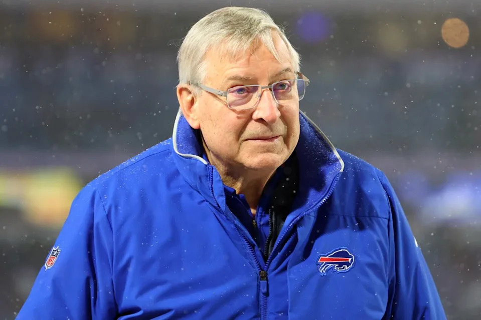 Buffalo Bills owner Terry Pegula is under fire after his $100 million yacht was spotted in Newport, RI, while taxpayers cover $850 million of the team’s new stadium costs. Getty Images
