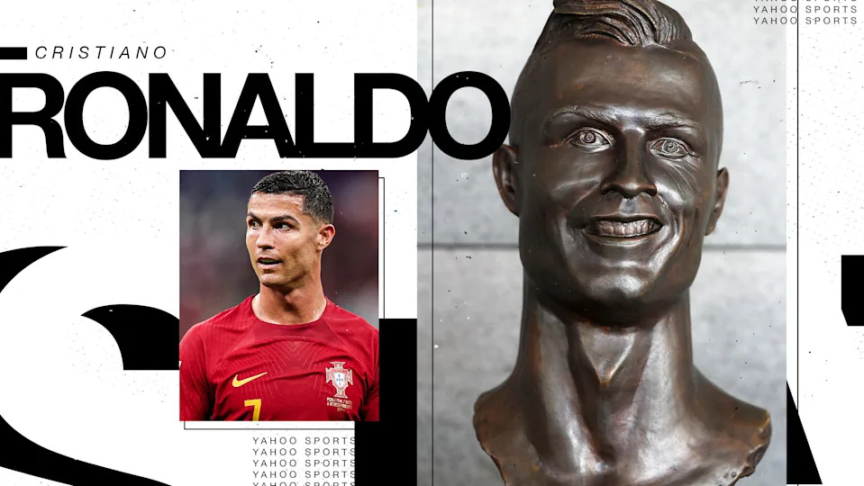 Cristiano Ronaldo's statue (Yahoo Sports illustration)