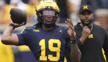 No. 14 Michigan names freshman Bryce Underwood its starting quarterback in opener against New Mexico | Football