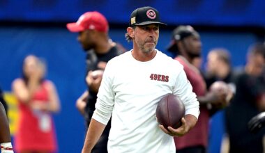 Shanahan praises Pearsall's offseason, confirms Kubiak will call plays vs. Broncos, shares playing time plan for starters