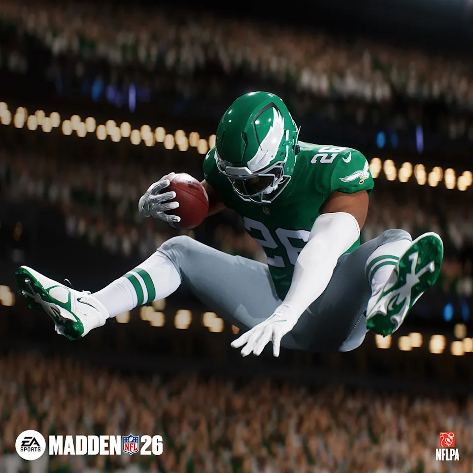 Saquon Barkley is seen in Madden NFL 26. (Photo courtesy of EA Sports.)