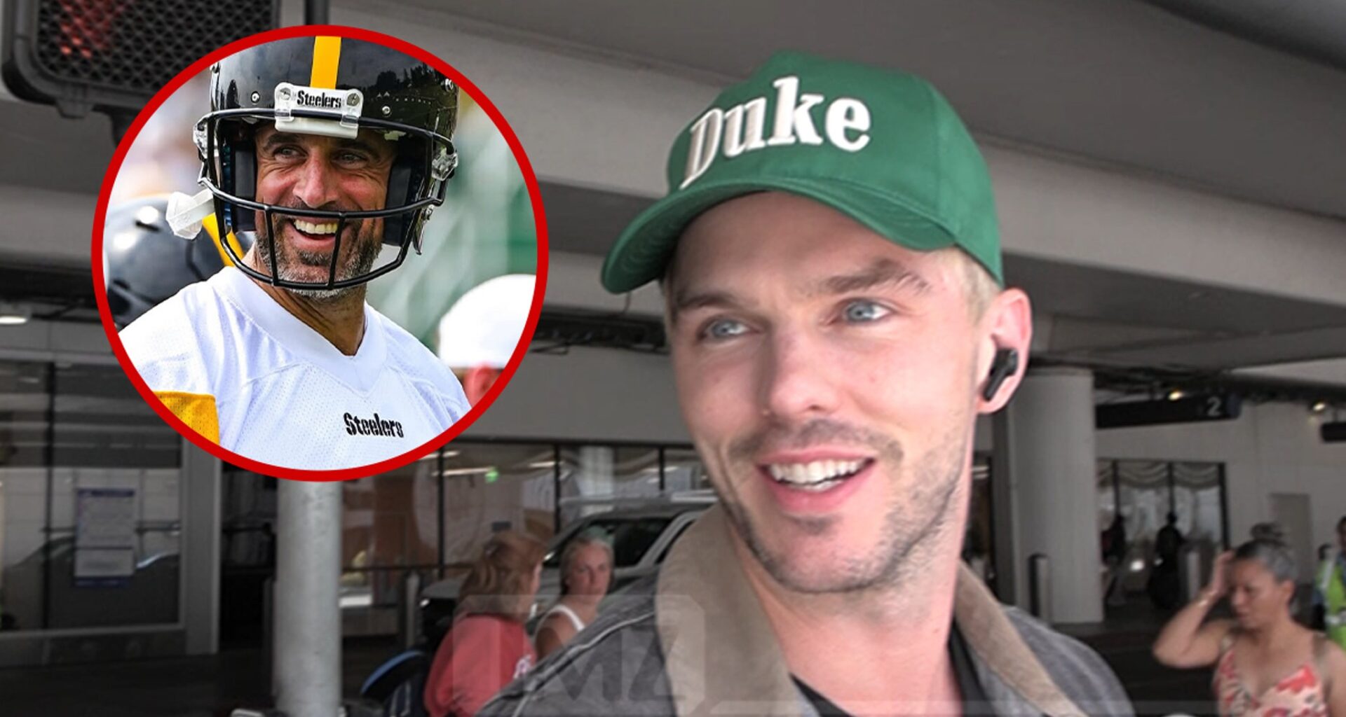 Nicholas Hoult Talks Aaron Rodgers Meetup, Steelers Preseason Game