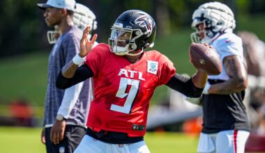 Michael Penix Jr. hits Drake London on deep ball