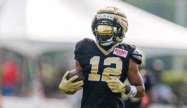 Saints wide receiver sidelined with ankle injury