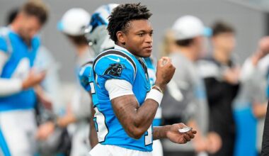 Jimmy Horn Jr. shining at Panthers camp with a touchdown grab