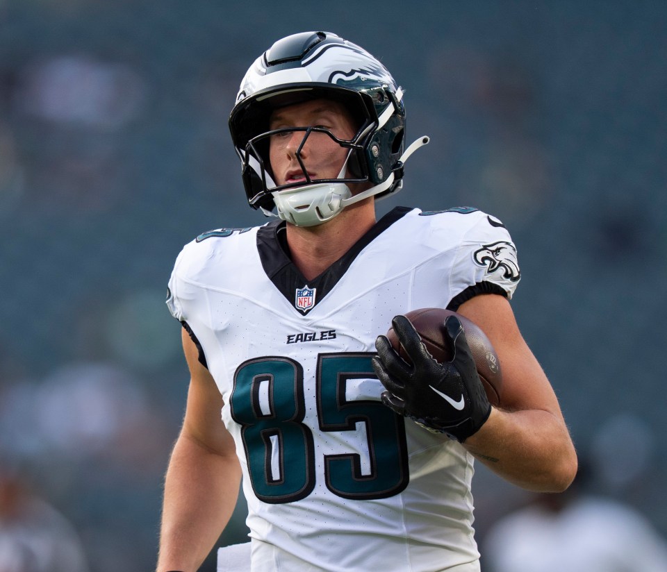 Philadelphia Eagles tight end Harrison Bryant in action.