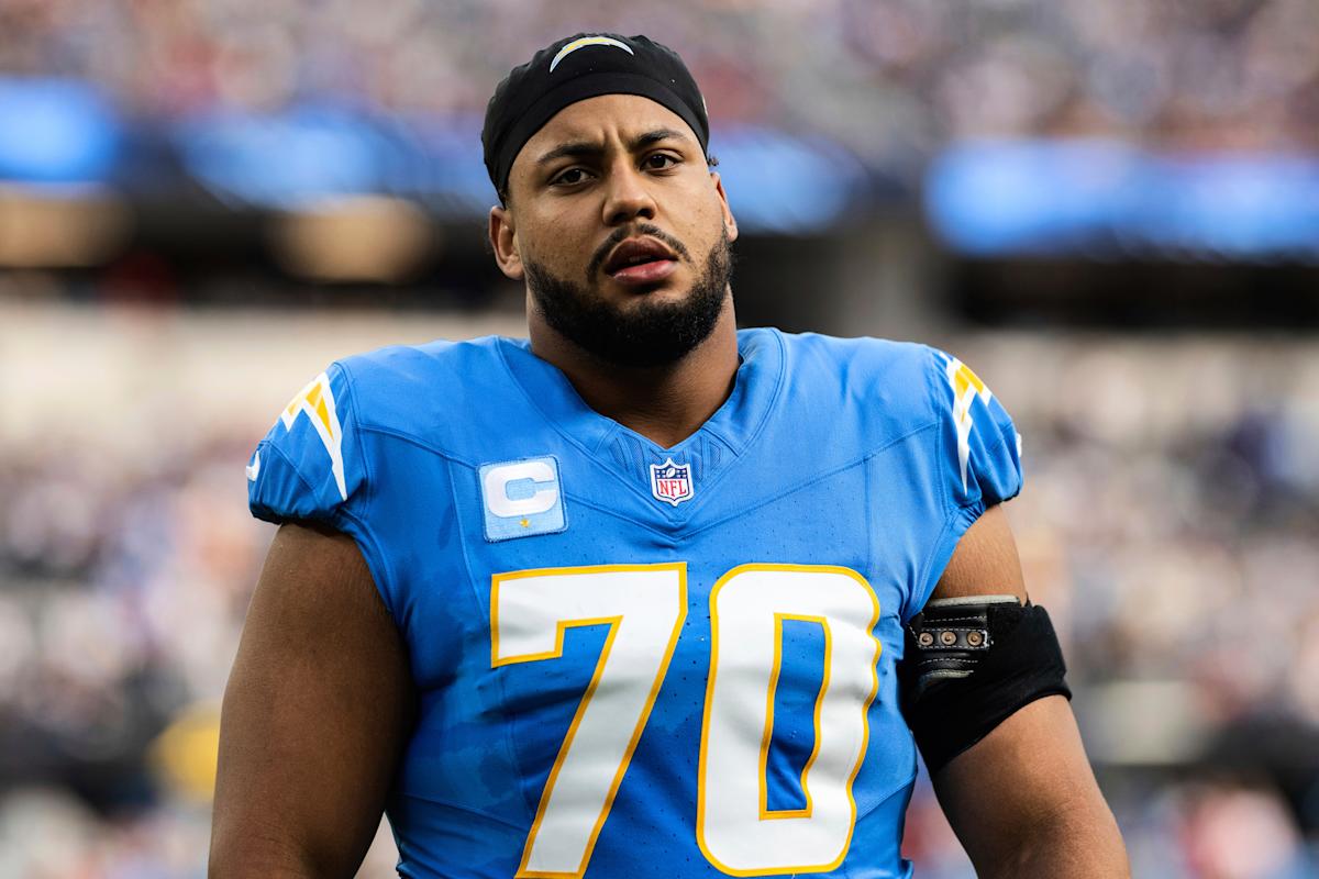 Chargers OL Rashawn Slater's season-ending injury 'a gut punch,' Jim Harbaugh says