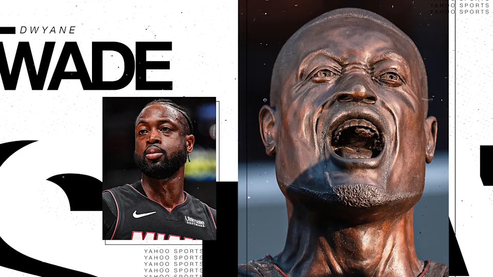 Dwyane Wade statue (Yahoo Sports illustration)