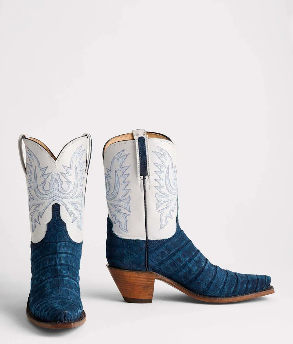 The Dale Exotic women’s boots for $1,995 from the new Lucchese x Cowboys collaboration.