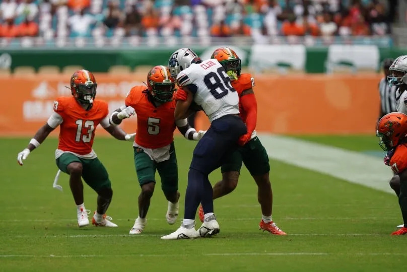 Florida A&M Rattlers take on the Howard Bison in the Orange Blossom Classic NCAA football game in Miami Gardens' Hard Rock Stadium, Saturday, Aug. 30, 2025.