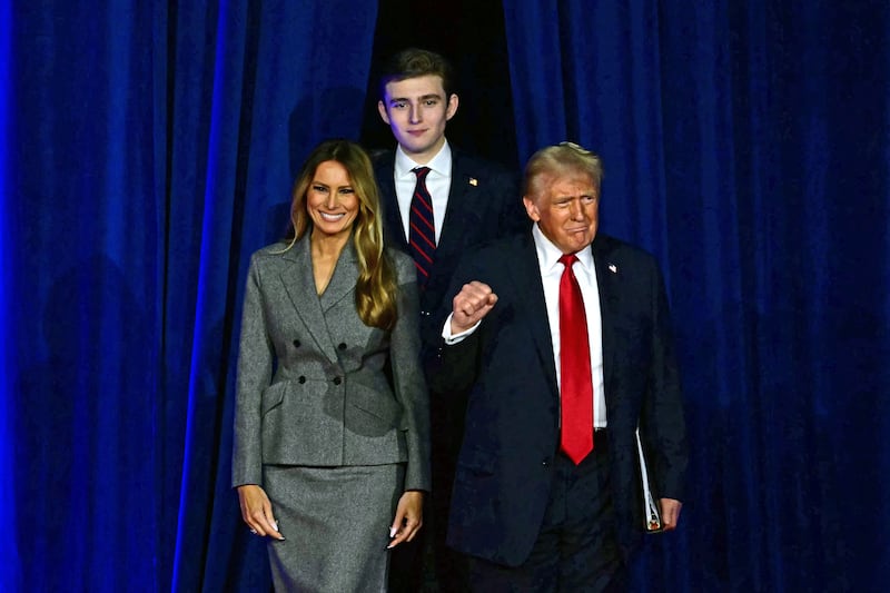 Trump often touts his "very tall son" Barron