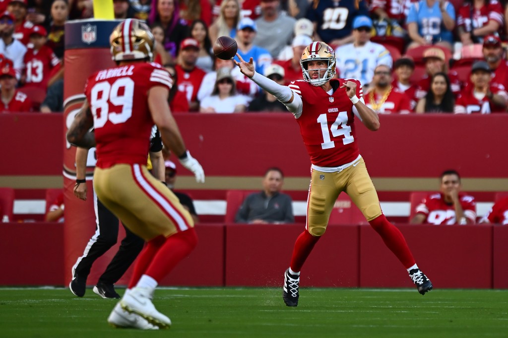 49ers down to two quarterbacks — Purdy and Jones — while cutting ties with two - The Mercury News