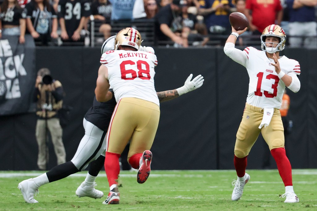 49ers Studs and Duds — Purdy shows poise vs. Raiders, key draft pick confuses
