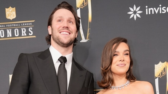 Bills' Josh Allen skips preseason opener against Giants to prioritize date night with wife Hailee Steinfeld (AP Photo/Gerald Herbert, File)(AP)