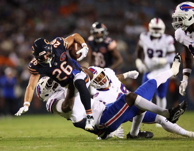 Buffalo Bills defensive end Paris Shand (59) and Buffalo Bills...