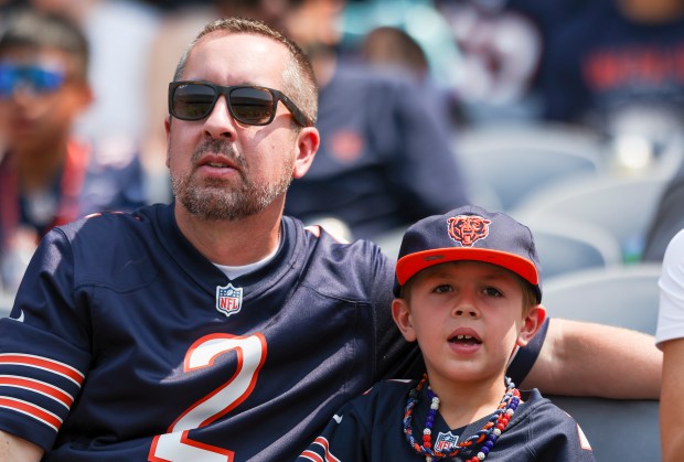 Chicago Bears fans attend Chicago Bears Family Fest at Soldier Field on Sunday, Aug. 3, 2025. (Eileen T. Meslar/Chicago Tribune)