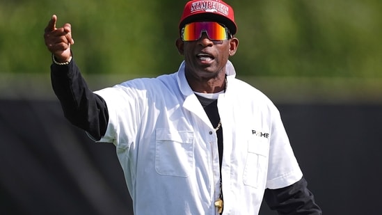 NFL icon Deion “Prime” Sanders' son, rookie quarterback Shedeur Sanders, was pulled out for a crucial portion of a two-minute drill(AP)