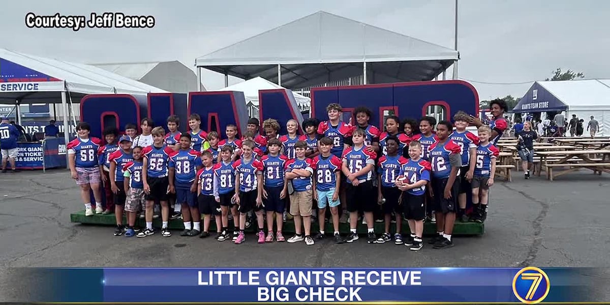 Watertown’s Pop Warner Giants get to meet the New York Giants, play game at MetLife Stadium